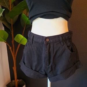 Black high waisted Jean shorts